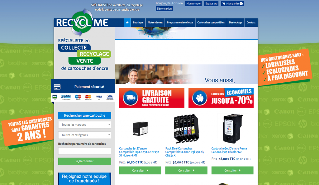 Recyclme - Site E-commerce